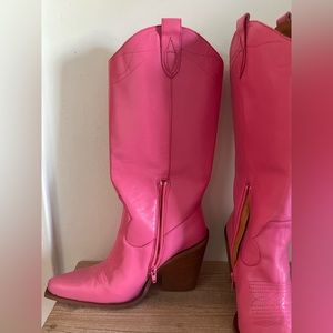 Pink cowboy boots